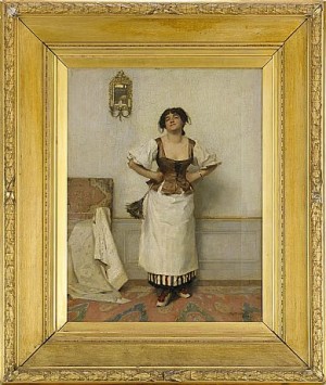 Une Soubrette by Alexander MANN - auction artwork with signature