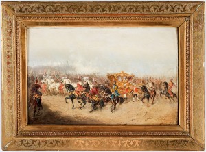 Ceremoniell Scen Med Ryttare Och Vagn by Alexander Ritter Von BENSA
