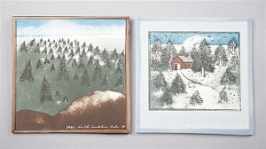 Plaketter, 2 St, Porslin, Arabia by Heljä LIUKKO-SUNDSTRÖM - auction artwork with signature