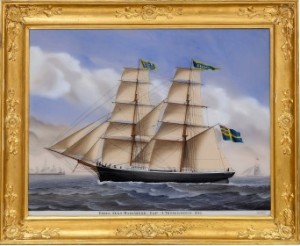 Skeppsporträtt - ”gerda Från Mallösund. Capt. J. Thorbionsson. 1870 by Carolus Ludovicus WEYTS