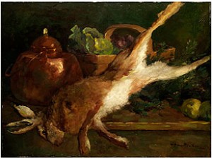 Jagdstilleben Mit Erlegtem Feldhasen by Hans MATHIS