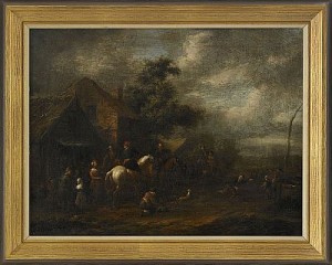 Sällskap Utanför Värdshus by Barend GAEL
