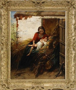 Vilande Mor Och Barn by Henri Joseph CAMPOTOSTO - auction artwork with signature