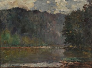 Landscape With A Lake by David Birdsey WALKLEY - auction artwork with signature