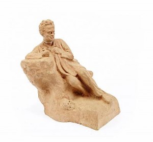 Sittande August Strindberg by Knut JERN