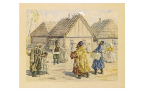 Collecting The Tithes by S. ROZHANKOVSKY - auction artwork with signature