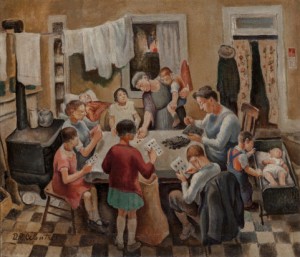Card Players by Daniel Ralph CELENTANO - auction artwork with signature