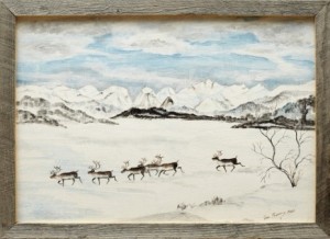 Renar I Snölandskap by Tore (Sami Artist) SUNNA