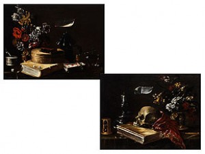 (2) Memento Mori Und Vanitas by Francesco SOLIMENA - auction artwork with signature