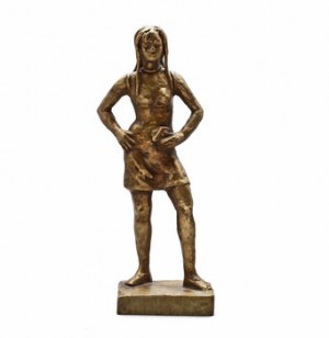 Skulptur, Stämpelmärkt Fonderie Lebel Taube Paris Cire Perdue by Astri BERGMAN-TAUBE