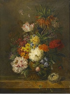 (2) Blomsterstycken - 1 Par by Petronella Van WOENSEL