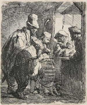 The Strolling Musicians by Rembrandt Harmenszoon Van RIJN