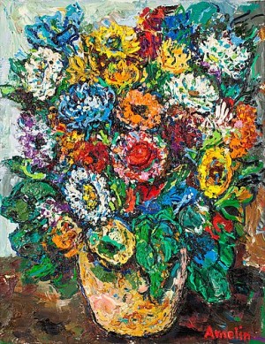 Blomsterstilleben by Albin AMELIN