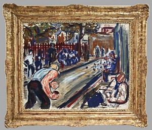 Figurscen Med Boulespelande Män by Albin AMELIN