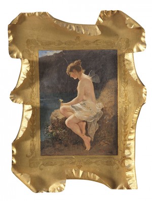Psyche Mit Schmetterling Am Seeufer by Wilhelm KRAY
