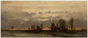 Aftenhimmel Over Vindmøllene by Ludwig MUNTHE