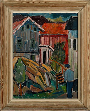 Figur Vid Byggnader by Gustav BÖRTNER