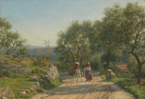 Travelers On A Country Lane by Rémy COGGHE
