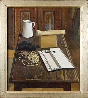 Stilleben Med Målarlåda, Kanna by Reeve SCHLEY - auction artwork with signature