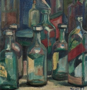 Still Life With Bottles by Will TORGER - auction artwork with signature