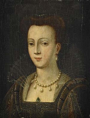 Dam Med Pärlcollier by François CLOUET - auction artwork with signature