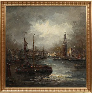 Hamnmotiv by Johan Hendrik BEVORT