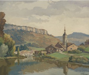 Paysage A Ornans by Gabriel VIÉ - auction artwork with signature