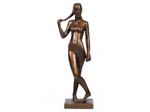 Stehende Mit Zopf, 1950 by Gerhard MARCKS