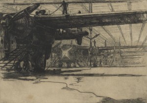 Hangar by William Kent HAGERMAN - auction artwork with signature