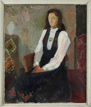 Sittande Kvinna by Peer Lorentz DAHL - auction artwork with signature