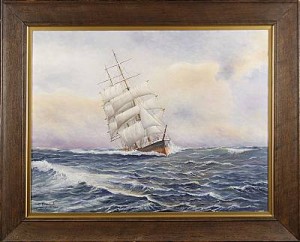 Fullriggare by C. DREILICK - auction artwork with signature
