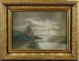 Väderkvarnar by Gustaf LUNDQVIST - auction artwork with signature