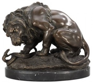 Lion Et Serpent by Antoine-Louis BARYE