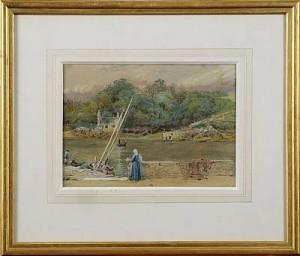 Flodlandskap by Frederick John SKILL - auction artwork with signature