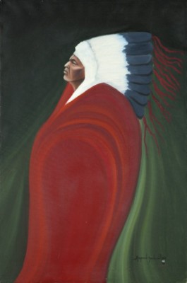 ''plains Chieftain'', Cloaked Indian by Raymond NORDWALL
