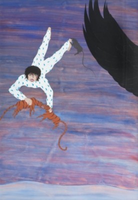 Under The Shadow Of The Black Wing by Kiba LUMBERG - auction artwork with signature