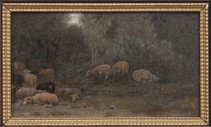 Fårskock I Grönska by Friedrich Otto GEBLER