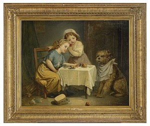 Middagsfrämmande I Lekstugan by Ernest DUPONT - auction artwork with signature