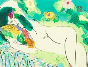 Modell Bland Blomster by Walasse TING