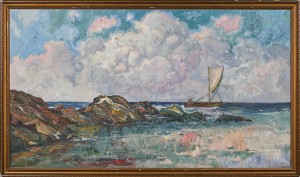 Skärgård Med Segelbåt by Emil ZOIR