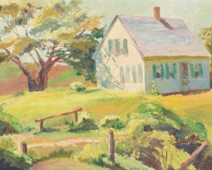 Sunny Country Home by Bernice Voshel SETZER - auction artwork with signature