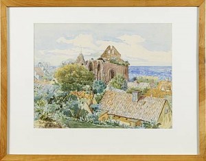 S:t Nicolaus. Visby by Ernst RÖHLANDER - auction artwork with signature