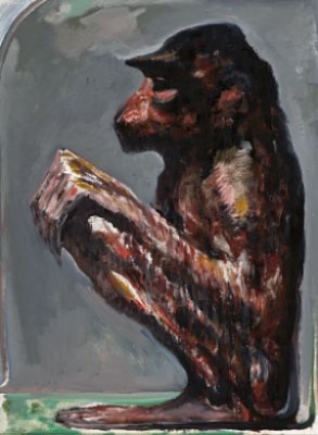 Sittende Ape by Bjørn RANSVE - auction artwork with signature