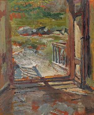 Interiör Med Trädgårdsvy by Christian KROHG