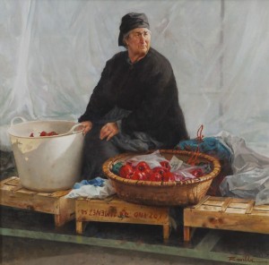 Los Pimientos by Justo REVILLA RUBIO - auction artwork with signature