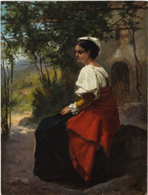 On The Terrace by Sébastien Charles GIRAUD - auction artwork with signature