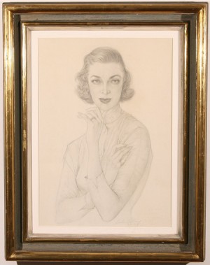 Portrait Of Señora Maruca Palomino by Emilio BAZ VIAUD