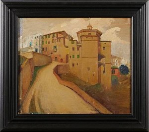 Sydländskt Stadsmotiv by Gustav Theodor WIBOM