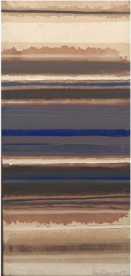 Purple Blue Stripes #2 by David SIMPSON - auction artwork with signature