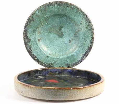 (2) Keramik, Diameter Varav Ett Gertrud Lönegren by Gertrud LÖNEGREN
